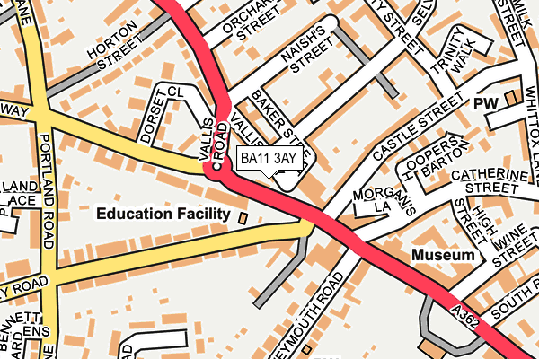 BA11 3AY map - OS OpenMap – Local (Ordnance Survey)