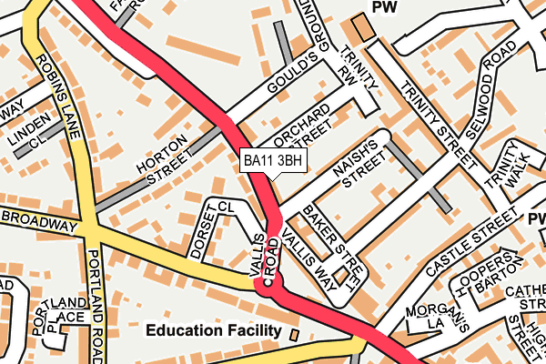 BA11 3BH map - OS OpenMap – Local (Ordnance Survey)