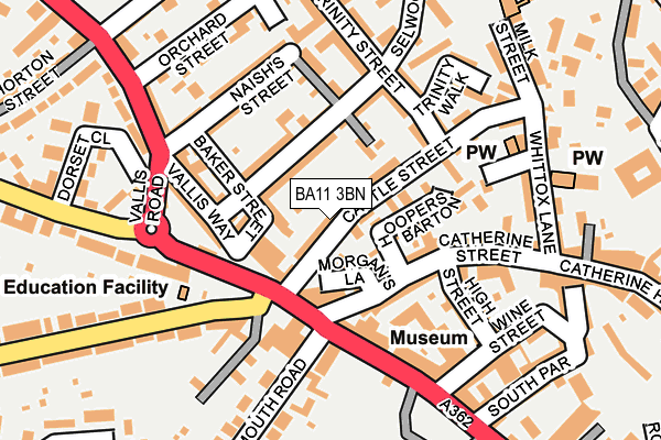 BA11 3BN map - OS OpenMap – Local (Ordnance Survey)