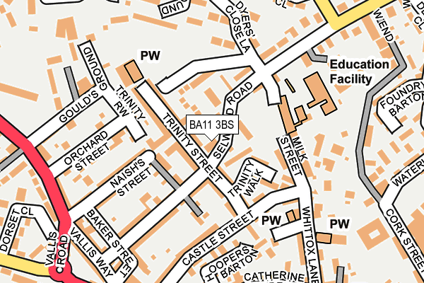 BA11 3BS map - OS OpenMap – Local (Ordnance Survey)