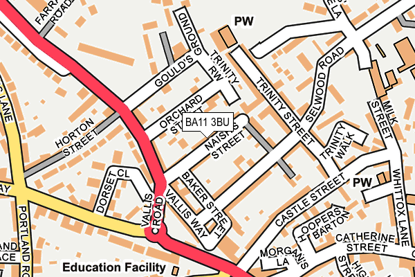 BA11 3BU map - OS OpenMap – Local (Ordnance Survey)