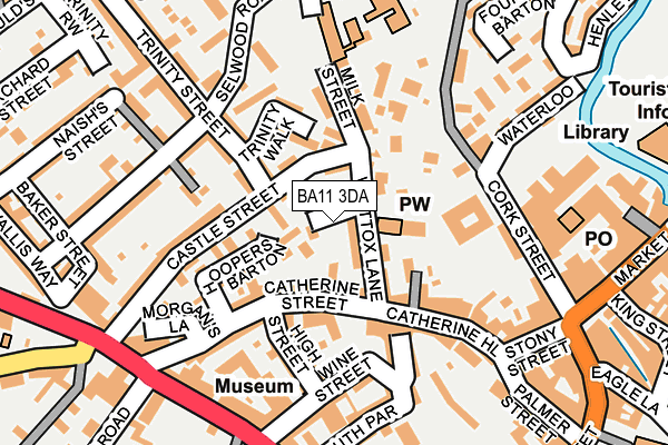 BA11 3DA map - OS OpenMap – Local (Ordnance Survey)