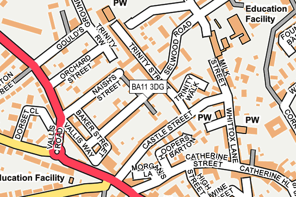 BA11 3DG map - OS OpenMap – Local (Ordnance Survey)