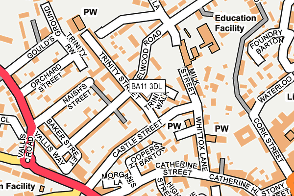 BA11 3DL map - OS OpenMap – Local (Ordnance Survey)