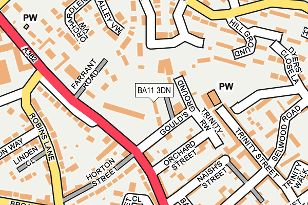 BA11 3DN map - OS OpenMap – Local (Ordnance Survey)