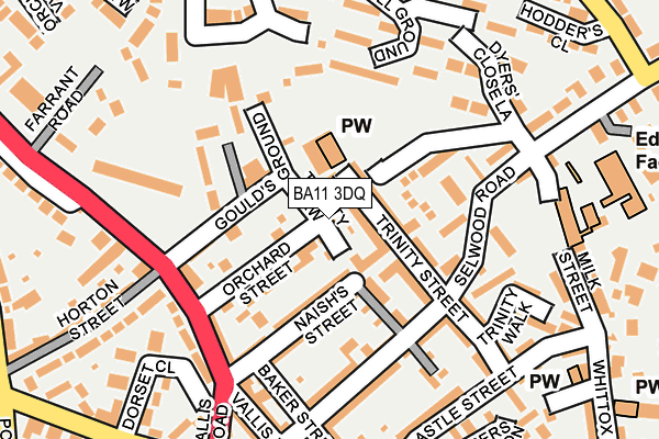 BA11 3DQ map - OS OpenMap – Local (Ordnance Survey)