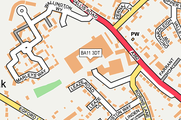 BA11 3DT map - OS OpenMap – Local (Ordnance Survey)