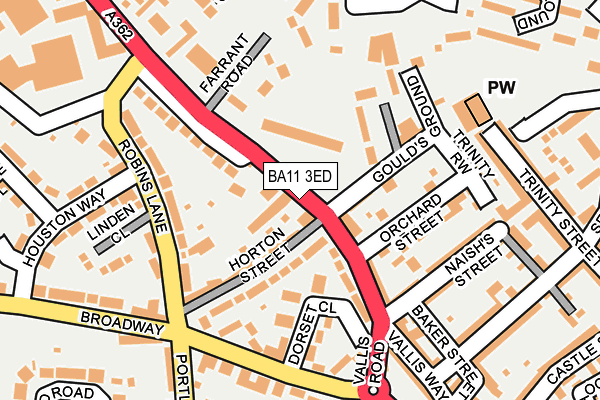 BA11 3ED map - OS OpenMap – Local (Ordnance Survey)