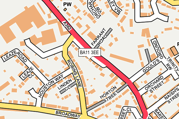 BA11 3EE map - OS OpenMap – Local (Ordnance Survey)