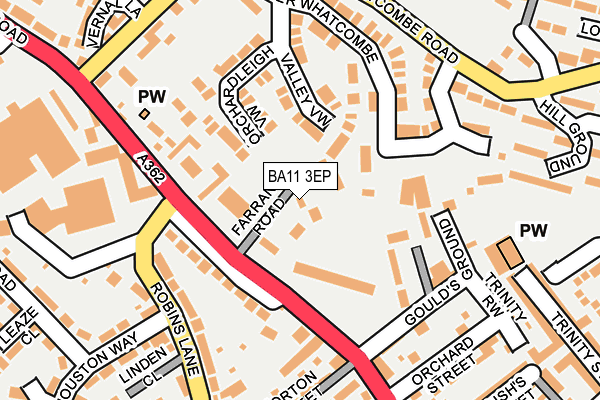 BA11 3EP map - OS OpenMap – Local (Ordnance Survey)