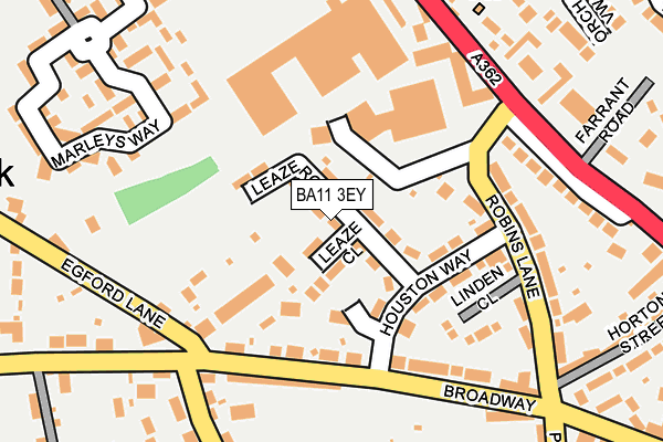 BA11 3EY map - OS OpenMap – Local (Ordnance Survey)