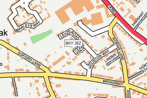 BA11 3EZ map - OS OpenMap – Local (Ordnance Survey)