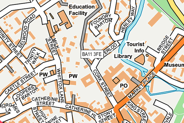 BA11 3FE map - OS OpenMap – Local (Ordnance Survey)