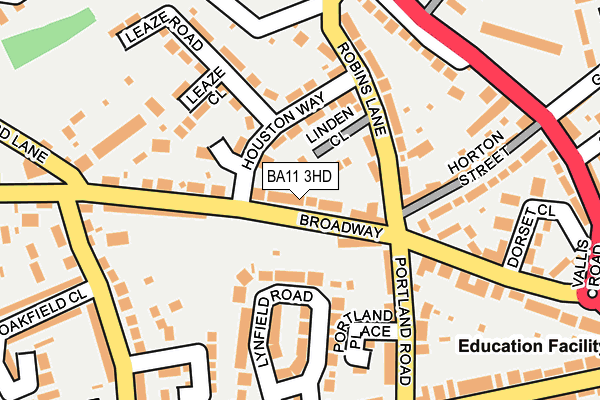 BA11 3HD map - OS OpenMap – Local (Ordnance Survey)