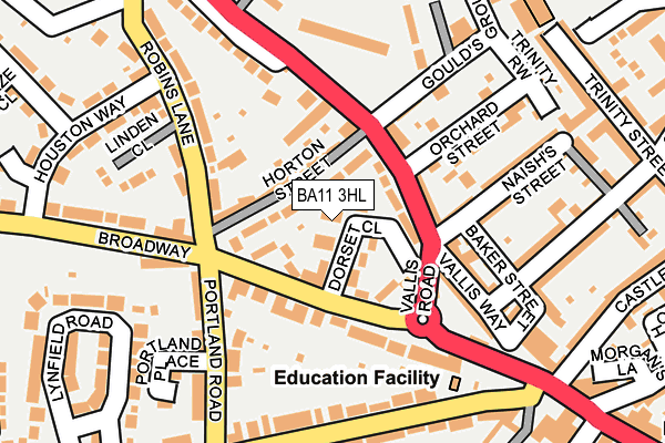 BA11 3HL map - OS OpenMap – Local (Ordnance Survey)