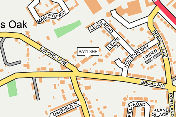 BA11 3HP map - OS OpenMap – Local (Ordnance Survey)