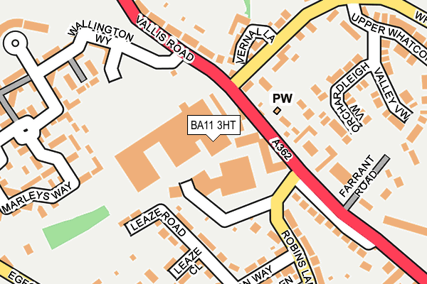 BA11 3HT map - OS OpenMap – Local (Ordnance Survey)