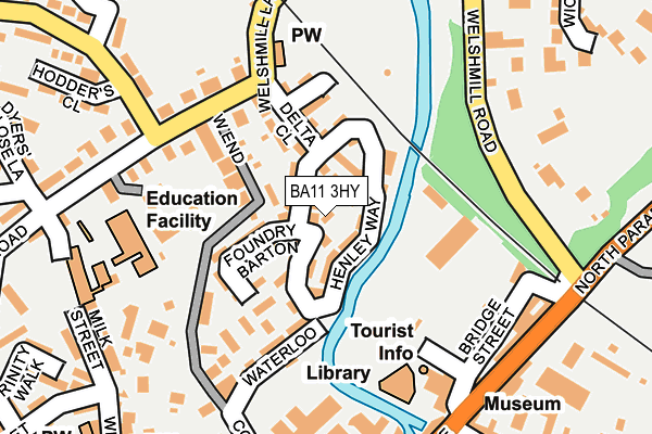 BA11 3HY map - OS OpenMap – Local (Ordnance Survey)