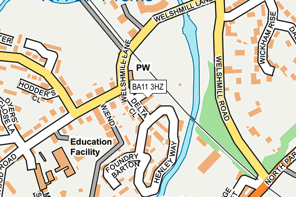 BA11 3HZ map - OS OpenMap – Local (Ordnance Survey)