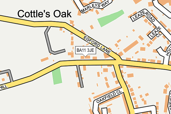 BA11 3JE map - OS OpenMap – Local (Ordnance Survey)