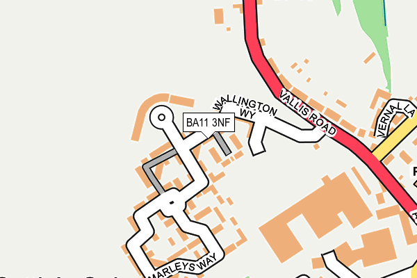 BA11 3NF map - OS OpenMap – Local (Ordnance Survey)