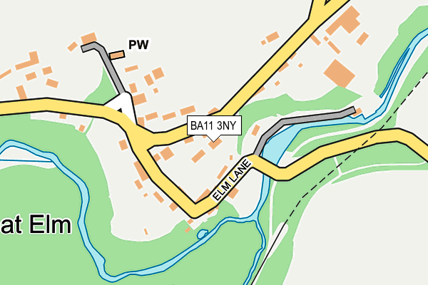BA11 3NY map - OS OpenMap – Local (Ordnance Survey)