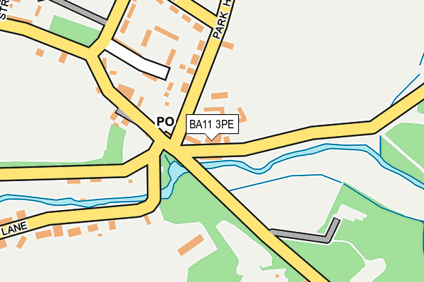 BA11 3PE map - OS OpenMap – Local (Ordnance Survey)