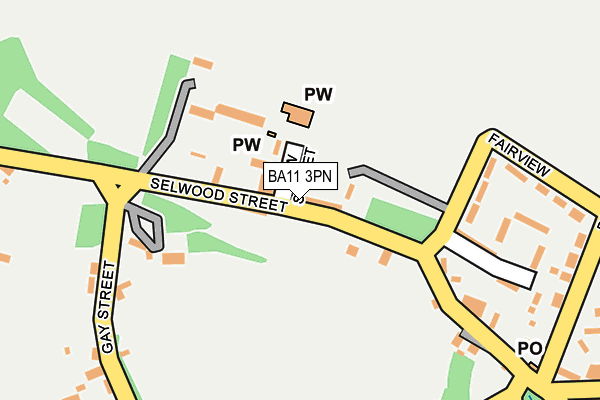 BA11 3PN map - OS OpenMap – Local (Ordnance Survey)