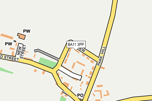 BA11 3PP map - OS OpenMap – Local (Ordnance Survey)