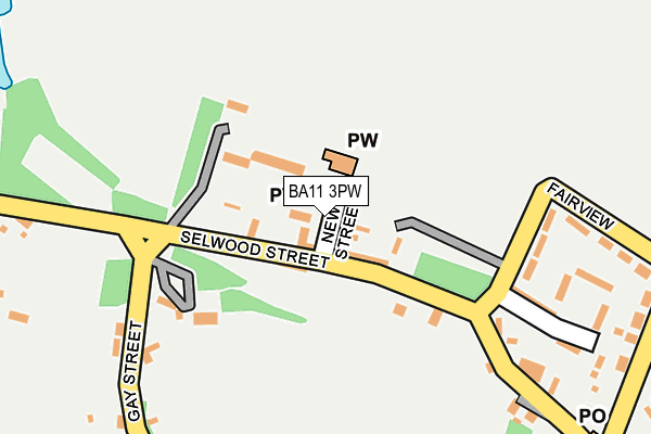 BA11 3PW map - OS OpenMap – Local (Ordnance Survey)
