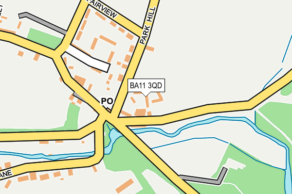 BA11 3QD map - OS OpenMap – Local (Ordnance Survey)