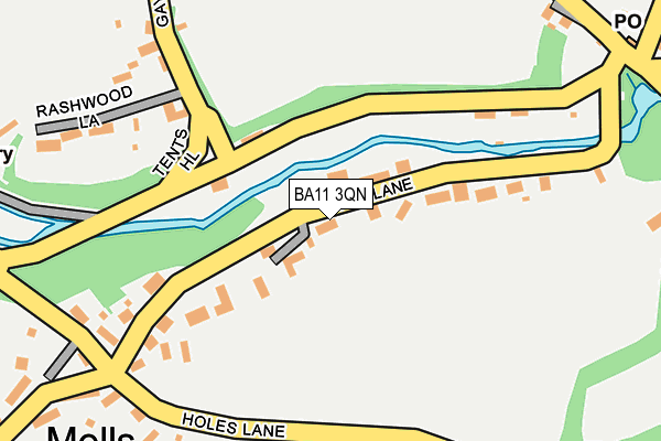BA11 3QN map - OS OpenMap – Local (Ordnance Survey)