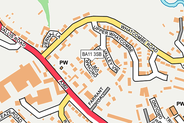 BA11 3SB map - OS OpenMap – Local (Ordnance Survey)