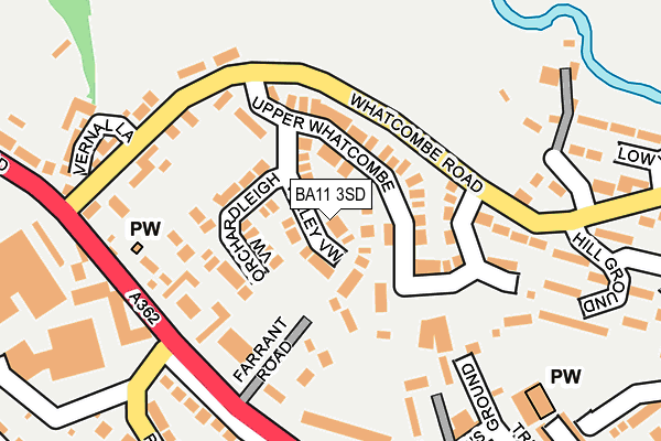 BA11 3SD map - OS OpenMap – Local (Ordnance Survey)