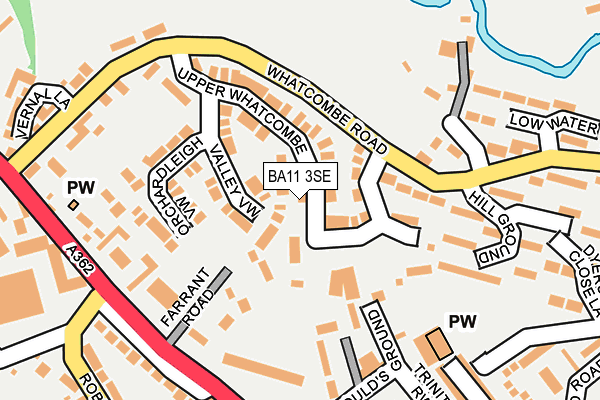 BA11 3SE map - OS OpenMap – Local (Ordnance Survey)