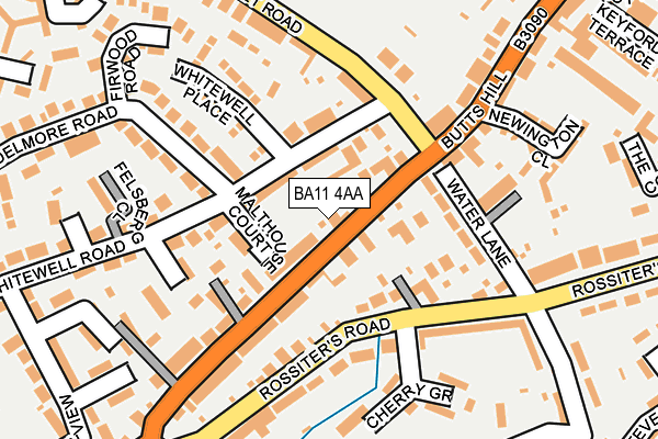 BA11 4AA map - OS OpenMap – Local (Ordnance Survey)