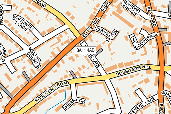 BA11 4AD map - OS OpenMap – Local (Ordnance Survey)