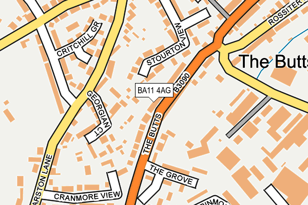 BA11 4AG map - OS OpenMap – Local (Ordnance Survey)