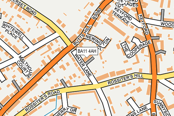 BA11 4AH map - OS OpenMap – Local (Ordnance Survey)