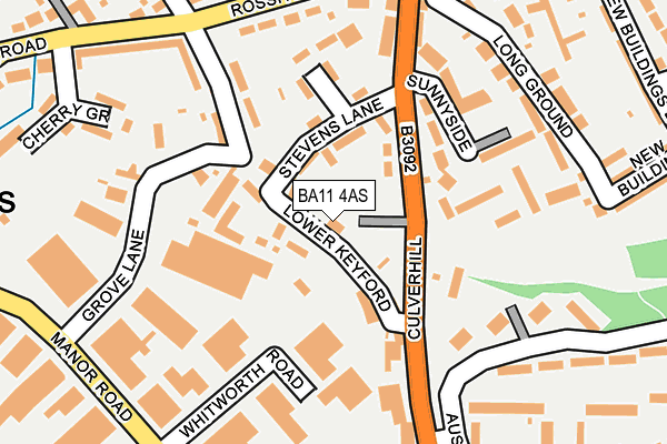 BA11 4AS map - OS OpenMap – Local (Ordnance Survey)