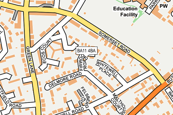 BA11 4BA map - OS OpenMap – Local (Ordnance Survey)