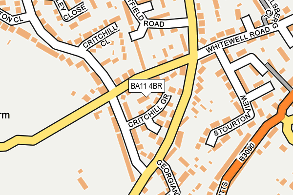 BA11 4BR map - OS OpenMap – Local (Ordnance Survey)