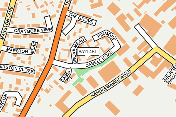 BA11 4BT map - OS OpenMap – Local (Ordnance Survey)