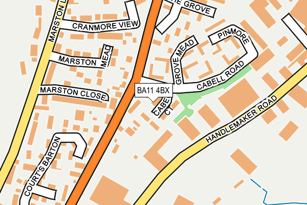 BA11 4BX map - OS OpenMap – Local (Ordnance Survey)