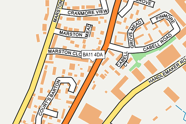 BA11 4DA map - OS OpenMap – Local (Ordnance Survey)