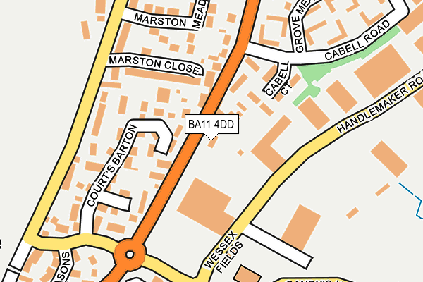 BA11 4DD map - OS OpenMap – Local (Ordnance Survey)