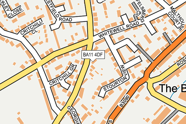 BA11 4DF map - OS OpenMap – Local (Ordnance Survey)