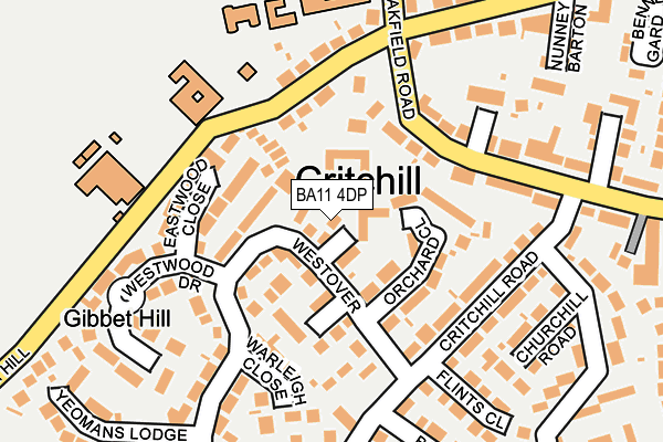 BA11 4DP map - OS OpenMap – Local (Ordnance Survey)