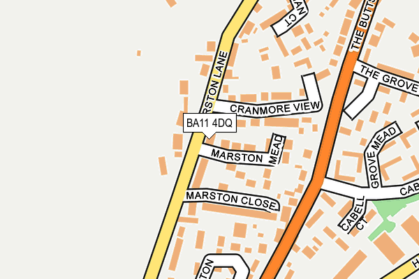 BA11 4DQ map - OS OpenMap – Local (Ordnance Survey)