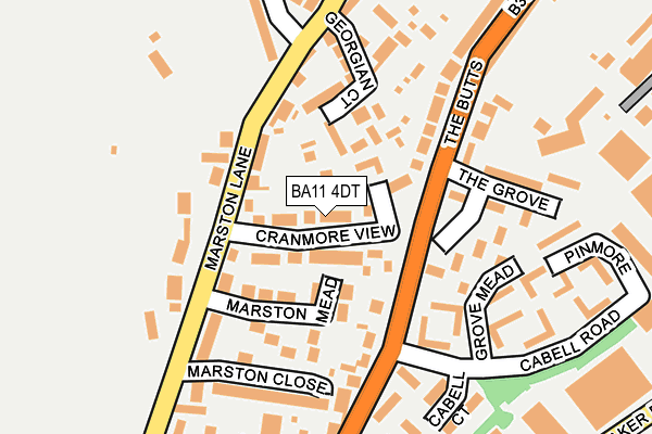 BA11 4DT map - OS OpenMap – Local (Ordnance Survey)